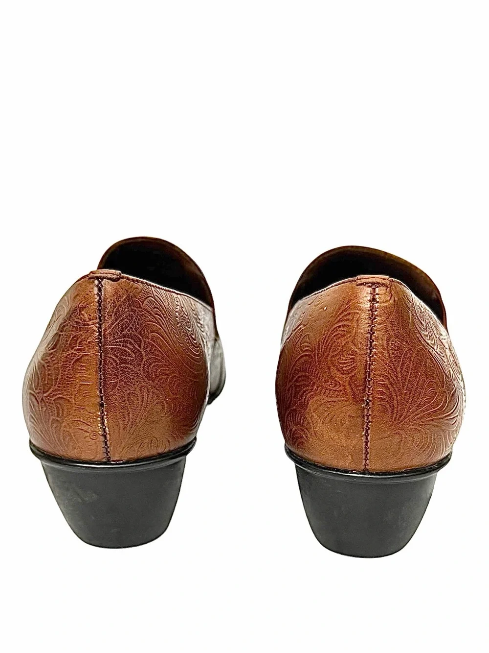 Walking Cradles Embossed Leather Clog Dress Loafers Women’s Size 7M Pre-Owned
